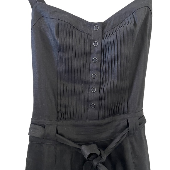 BEBE Linen Blend Short Romper In Black Size S - Picture 2 of 16